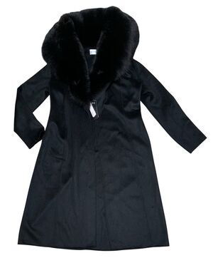 NWT Michael Kors VINTAGE Cashmere Fox Fur LONG COAT CAPE sz S $7500